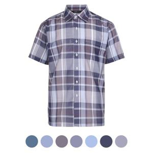 [파파브로] 체크패턴 울 소재 남성 여름 반팔 셔츠 SI-SHH-H11,2,3,4,5,6,7