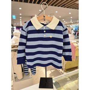 [블루독베이비] 25 FW(블루)스트라이프 스웨트셔츠(45A1933401)유아 등원 백일 돌 선물 조카 아가옷 간절기