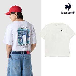 [르꼬끄] 유니 PARIS 그래픽 루즈핏 반팔티셔츠 QQ223LRS44_OWT