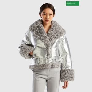 [베네통] Belted fur short mustang 3F_2HQHDN04V_901