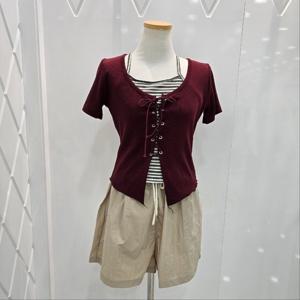 [밸리걸]홀터넥 레이어드 티셔츠(605710)_YS