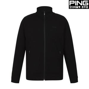 [핑]남성 배색 방풍 집업 니트 가디건 111D1SD113_BK_CJ