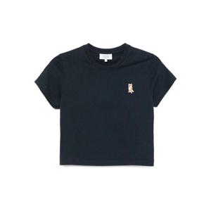 메종키츠네 여성 네이비 반팔 티셔츠 PW00109 KJ70260413