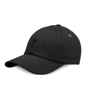 아미 블랙 커브드 브림 자수 로고 캡 H25UCP265AW0041 001 001