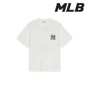 [MLB] 데님라이크 모노티브 오버핏 기능성 반팔 티셔츠 3ATSM1053 50IVS
