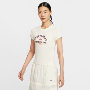 M 나이키반팔티 NQK HV4975-110 스포츠웨어 피닉스 여성 슬림 반팔 티셔츠