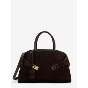 [SALVATORE FERRAGAMO] 라프리마 여성 핸드백 허그 라지 리브 스웨이드 숄더 백 215921 785776TESTA DI MORO Testa di moro /12
