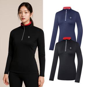[콜핑] 여성 겨울 보온 스포티 등산 긴팔 반집업 티셔츠 KSC430ST4W