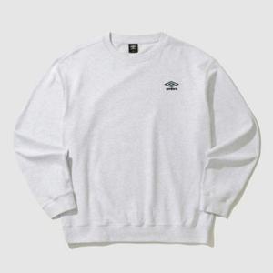 엄브로긴팔티 JQS UP323CFS91-WMG 에센셜 스몰로고 맨투맨 WHITE MELANGE