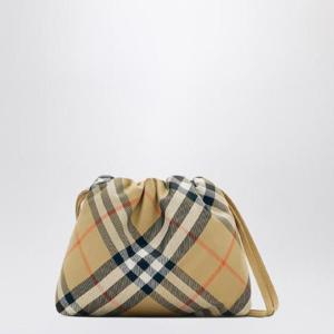 BURBERRY Beige soft bag Check pattern 8096210159518XLBURBE-B9368
