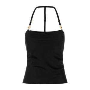 마린세르 블랙 새틴 홀터넥 탑 WTO426ACWOV0056 BK99