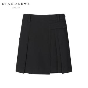 [세인트앤드류스] 여성 주름 장식 A라인 큐롯 스커트 821B3PC361_BK