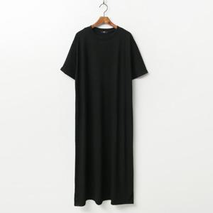 샵앤) H라인 국산 여성 반팔 롱 원피스 ARA-WDR-3159-블랙