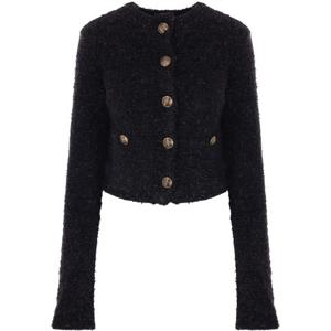발렌시아가 크롭 가디건 793604/T3328 1000 BLACK