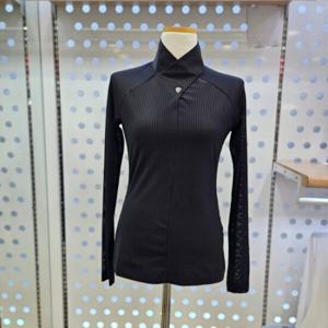 [파사디](양산모다)홀더넥 형태 매쉬배색 티셔츠 P24STP105XBK