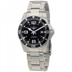 론진 하이드로콘퀘스트 41mm 오토매틱 블랙 다이알 남성용 시계 L3.742.4.56.6
