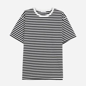 나나미카 반팔 티셔츠 SUHS425KW Free Black x White