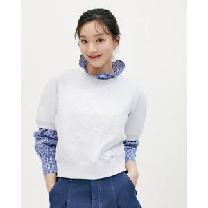 플라스틱아일랜드  아플리케 리본자수 티셔츠 (PR2CH366)
