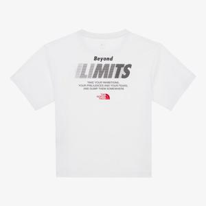 노스페이스키즈 NT7UR09S 화이트 올트레인 반팔 라운드 티