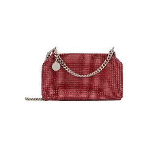 25 FW Stella McCartney 여성 레드 팔라벨라 크리스탈 메시 숄더백 251471F044001