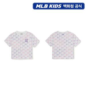 [MLB키즈PG] 썸머 모노그램 여아 크롭 티셔츠 (7FTSM0253-50PKL)