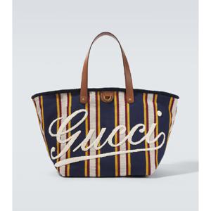 구찌 Gucci Script 라지 스트라이프 토트 백 P01005773