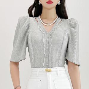[금찌] 메텔 넥트임 골지 가디건 JK7369