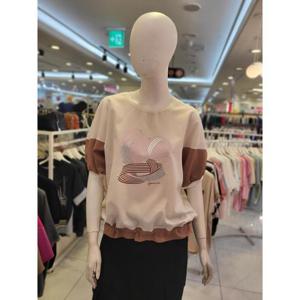 라티움(레포크) 세이브존03 라티움(레포크) 진주프린트 벌룬소매블라우스 AGE25-23BL51-78A