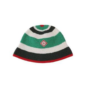 카사블랑카 로고 패치 크로셰 모자 AS24HAT054 01GREENWHITE TP942548889