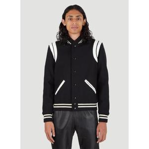 25 FW 생로랑 남성 테디 바시티 봄버 재킷 sla0145024blk