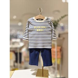 블루독베이비 10 25FW가을신상 (NY)골지 STRIPE 상하세트A (45A7067215)