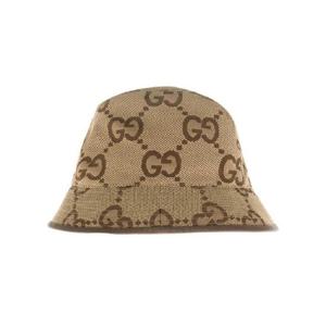 GUCCI 베이지 GG 패브릭 버킷햇 캔버스 맨 6812563HAGJ2564