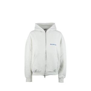 발렌시아가 후드 티셔츠 803264TSVP1 8016 DIRTY WHITE SPORT BL