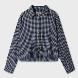 [후아유]여성 Loose Fit Crop Check Shirts WHYAF4896F