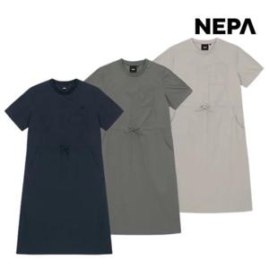 네파 여성 여름 체형커버 허리스트링 캐주얼 롱 원피스 7K42861