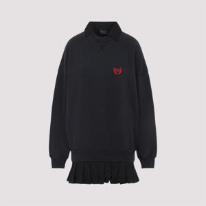 발렌시아가 숏 원피스 838975 TSVC6 1041 FADED WASHED BLACK