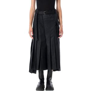 사카이 미디 스커트 2507993 001 BLACK