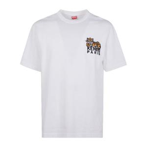 겐조 고츠 해피 타이거 자수 클래식 티셔츠 FF65TS2554SI 02