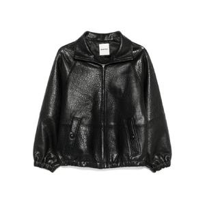 산드로 텍스처 레더 재킷 SFPBL01003