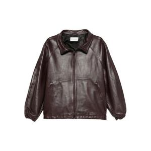 마그다뷰트림 가죽 자켓 133725 BURGUNDY