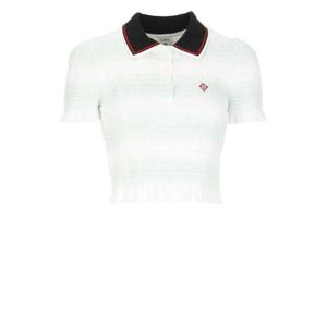 카사블랑카 스트라이프 셔링 폴로 셔츠 WPF25JTP215MINT 01WHITE TP947141154