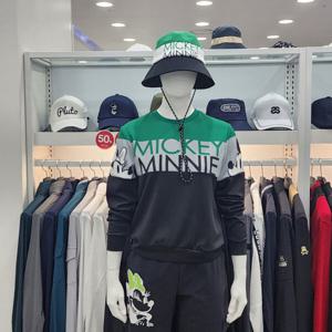 [디즈니골프]여성 라운드 패턴 티셔츠 (DO1LTR018-BK)_US