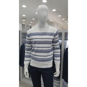 [브렌우드][워셔블] 변형 블록 라운드넥 스웨터BRWAS25361BUX_CA