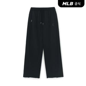 [MLB공식] 25F 여성 베이직 로우 엣지 세미와이드팬츠 NY (Black) 3FPTB0554
