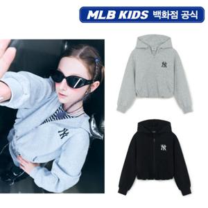 [MLB키즈PG] 베이직 스트리트 걸스 로고 크롭 후드 집업 2종 택1 (7FHDB1254)