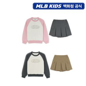 [MLB키즈PG] 스트릿 베이직 여아 라글란 맨투맨세트 2종 택1 (7FS2B0654)
