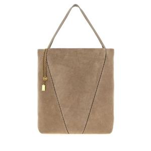 CHLOE Dove grey suede ChloA Spin shopping bag CH25AS810P99 23W