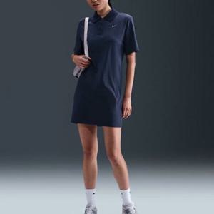 M 나이키반팔티 KQK HV2499-410 스포츠웨어 에센셜 여성 반팔 폴로 드레스