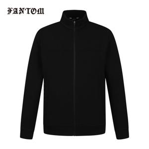 [팬텀] 남성 멜란지 본딩 트레이닝 집업 211E3TF385_BK