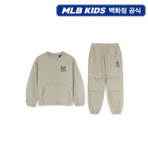 [MLB키즈PG] 스트릿 베이직 로고 아트웍 우븐 맨투맨 (7AS2B1254-50BGM)